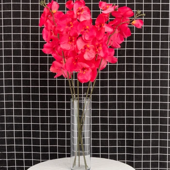 3 KOS Umetno Cvetje Svile Orhideja Metulj Ponaredek Vešča Rastline Doma Dekoracijo za Dekoracijo Poroke Cvet Vejo 4 cm/1.58 v