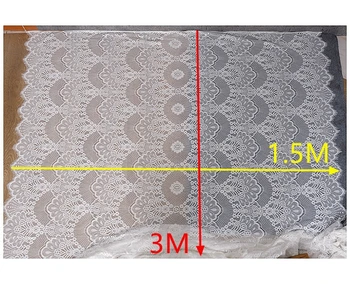 3 metrov dolgo izvoz trepalnic čipke čipke tkanine brkati rob DIY poročno obleko, obleka tkanine, čipke