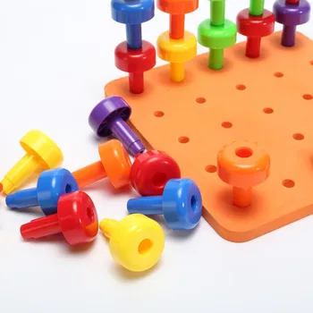 30PCS Peg Odbor Nabor Montessori Terapija Fine motorike Igrača za Malčke Pegboard