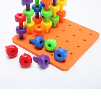 30PCS Peg Odbor Nabor Montessori Terapija Fine motorike Igrača za Malčke Pegboard