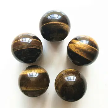 32-38 mm Naravnih Tiger Oči Kamen Področju Quartz Crystal Ball Zdravljenje Dekoracijo Naravnih Kvarčni Kristali 1 Kos