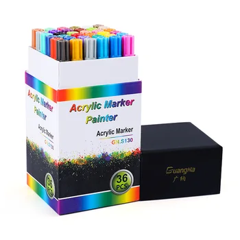 36 Barv Akril flomaster Nastavite 0.7 Mm Ustvarjalne DIY Barvanje Grafitov Peresa Umetnosti Označevalcev Hitro Suhe Risanje Označevalcev ustvarjalce