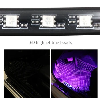 36 LED Avto Stopala Svetlobo Okolice Svetilko Z USB Bluetooth Aplikacijo Remote Control Več Načinov Avtomobilske Notranjosti Dekorativne Luči