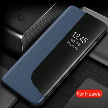360 Original Flip Primeru Telefon Za Huawei P40 Pro 6D Mehko Nazaj Zajema na Hawei P40 Lite Mate 20 P30 Svetlobe P20 Pro P 40 Lite E Primeru