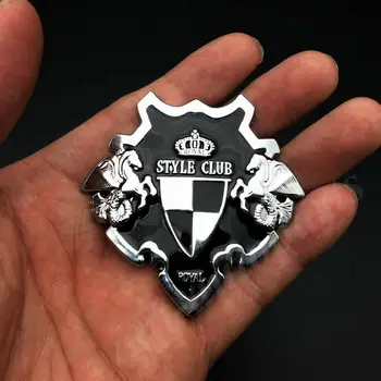 3D Kovinski Chrome Royal Slog Klub VIP Ščit Avto Auto Sprednja Maska Emblem Značko