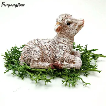 3D Malo Ovce Obliko Plesni Mehki Bonboni, Čokoladni Piškotek Plesni DIY Sveča Sadra Konkretne Silikonsko Plesni Torto Dekoracijo Orodje