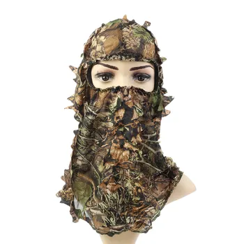 3D Prikrivanje Lov Kape Ghillie Obleke, Pokrivala Camo Maske Dihanje