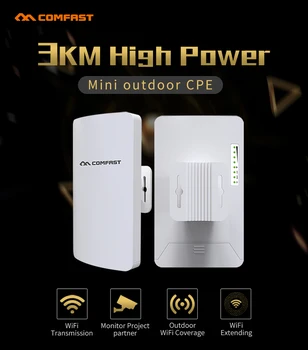 3KM Prostem CPE Usmerjevalnikom Point-to-Point Brezžične CPE Most Usmerjevalnik Wifi Vmesnik 11dbi Antena Nanostation Wireless AP Za IP Cam