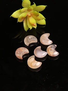 3PC Naravnih Češnjev Cvet Agate Luna-Oblikovani Kristalni Cvet Agate Quartz Gemstone Zdravilni Kamen, Mineralne Okraski Doma Dekor