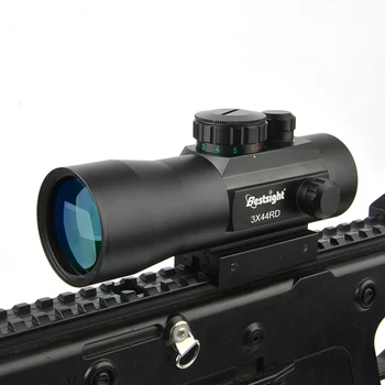 3X44RD Zeleni Red Dot Sight Področje Taktičnih 11/20 mm Železniškega Riflescope Fit Picatinny Gori Lov Obsegov
