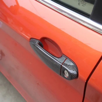 4 kos ogljikovih vlaken Zunanje kljuke doorknob dekoracija dekorativni dodatki 3D nalepke za BMW 3 E90 E92 E93 F30 F35