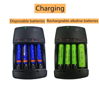 4 način Ekološke Polnilec z USB vhodna vrata za LR03 LR6 Baterije za enkratno uporabo in AA AAA alkalne Baterije za ponovno Polnjenje