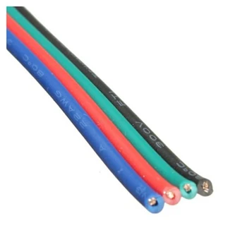 4 Pin Žice Razširitev Priključek Kabel Kabel Za LED RGB Trak 3528 5050 Priključek Pisane 5M