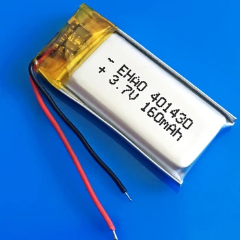 401430 3,7 V 160mAh litij-polimer za polnjenje Lipo baterije za MP3, MP4, GPS bluetooth slušalke video pero, kamera 4x14x30mm
