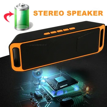 40W Prenosni Bluetooth Brezžični Zvočnik Zunanji Stereo Nepremočljiva USB/TF/AUX FM Zvočnik GDeals