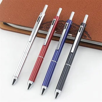 4pcs 4-v-1 Multicolor pero - Kovinski Cased - Črna , Modra , Rdeč Kemični svinčnik in 0,5 mm svinčnik
