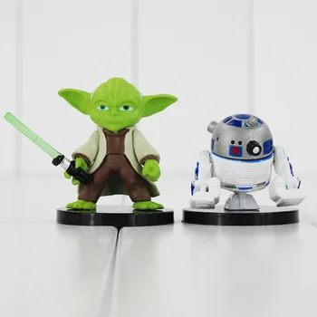 4pcs 5pcs Star Wars Darth Vader Master Yoda R2-D2 Robot Beli Vojaki PVC Številke Model Zbiranja Igrač Super Darilo za otroke