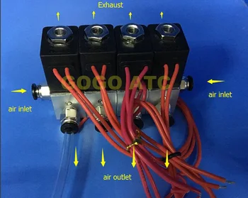 4pcs kolektorja ventil za priključitev cevi O. D 5/32 1/8 1/4 5/16 3/8 1/2 Aluminija magnetni ventil 3V1-06 220V 12V 24V neposredno deluje ventil