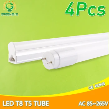 4pcs led cevi T5 T8 Tube LED luči 6w 30 cm 10w 60 cm SMD2835 110V AC 220V 240V LED T8 Integrirano Voznik Fluorescenčne Svetilke