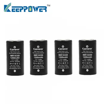 4pcs original Keeppower IMR18350 10A razrešnice 1200mAh UH1835P Li-ionska baterija za polnjenje baterij IMR 18350 baterija