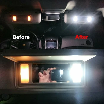 4pcs T6 C5W Festoon Dome Branje Svetlobe 28 mm 29 mm LED Žarnice za Avto Notranje zadeve sončnega Nečimrnosti Ogledalo Luči Bele Svetilke 4014 9 SMD