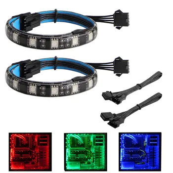 4pin 12V RGB LED Trakovi Luči SMD5050 Magnetne Barve za PC Modding Primerih HDTV TV Namizni RAČUNALNIK, se Osvetlitev Zaslona Osvetlitev