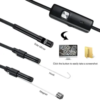 5.5 mm Objektiv Endoskop HD USB Kača Endoskop Nepremočljiva Pregled Cevi Fotoaparat Borescope Za Android Telefon PC