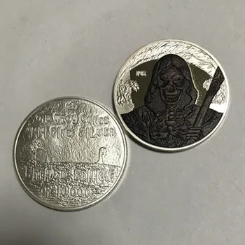 5 kos Duh Krik morilec kovanec silver plated značko zlih duhov pošast značko 40 mm spominek zbirateljske dekoracijo kovanec