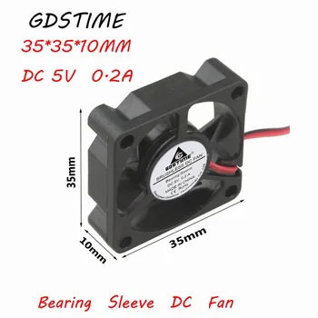 5 Kos Gdstime DC 5V 35mm 35x10mm Mini Brushless Osno DC Hladilni Ventilator 35x35x10mm 3,5 cm 3D Tiskalnik Dupont Priključite hladilnik, Ventilator