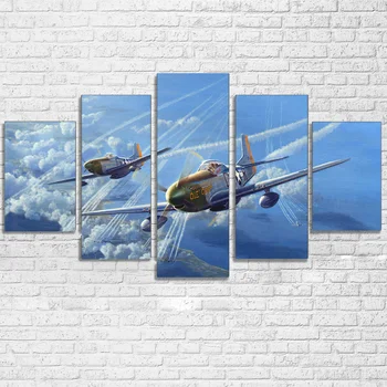 5 kos platno slikarstvo strip letalo letalo HD plakatov in fotografij, platno za slikarstvo dnevna soba brezplačna dostava XA2259A