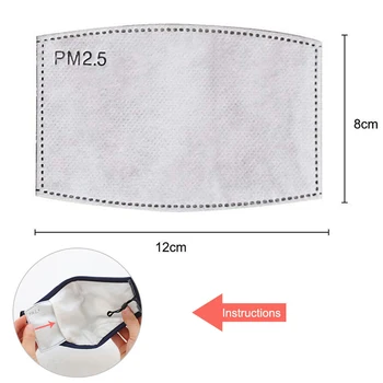 5 Plasti PM2.5 Oglje, Filtri Zamenljive Odraslih, Usta, Obraz, Maska, Filtri Zdravje Zaščitna Dustproof Respiratorji Papirja