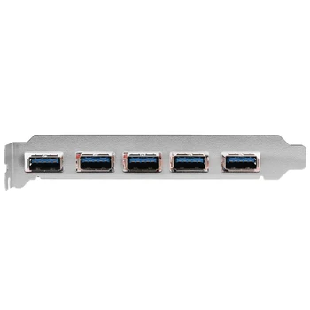 5 Vrat USB 3.0 Hub PCI E Sim Adapter Pretvornik z 20 Pin SATA Priključek za Visoke Hitrosti PCI E Kartico Pretvornik Računalniške Opreme
