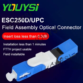 50/100 kozarcev ESC250D SC/UPC Single-Mode Fiber Optic SC UPC Hitro Priključek svjetlovodni Hitro Priključkov FTTH SM Optičnih Hitro Povezavo