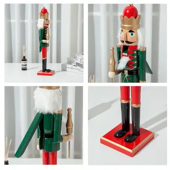 50 CM Božič Lesene Nutcracker Vojak Nakit otroška Soba Dekoracijo Okras Božično Darilo Handcraft Nutcracker Lutkovno