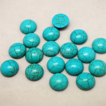 50 Kos/Veliko Modro Turquoisee Chrysoprase Turquoisee Kamen Kroglice Pribor Za Uhane ali Obesek Lepilne Površine Velikosti 16 mm