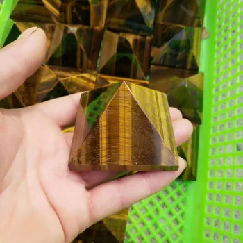 50mm Naravnih Rock Tiger Oči Kremen Kristalno Reiki Piramide za Zdravljenje
