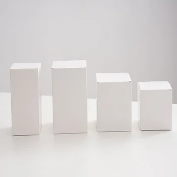 50pcs/Splošne namene, bela majhno darilo box embalaže polje 350 g kvadratni prazno kartonsko škatlo spot kozmetika barvo polje