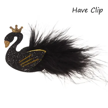 50pcs Swan Hairbow Bleščice Lok Bleščica Hairclip DIY Risanka Pribor za Lase Lase Pokrivala Boutique Barrette Samorog Opremo