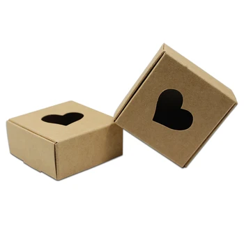 50pcs/Veliko DIY Votlih Kraft papir, Kraft Papir Embalaža Škatle za Darilo Milo Pakiranje Skladiščenje