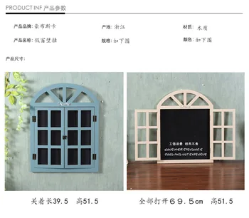 51 cm > retro lažno okno viseči leseni tabli dom dekoracija dekorativni okno zaklopa, nastavitev steno obesili krasijo