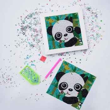 5d DIY Srčkan Panda Diamond Slikarstva Posebno Oblikovan Nosorogovo Polno Izvrtane Diamond Vezenje Umetnostne Obrti Otroci Soba Dekor Sliko