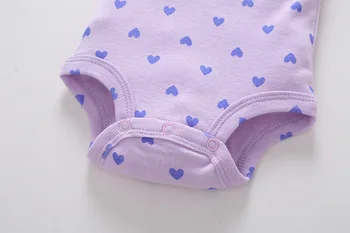 5pcs Newborn Baby Poletje Kratka Sleeved Oblačila Risanka Bombažno Vrečko Prdec Komplet za Malčke Srčkan Baby Toddler Cvetlični Plezanje Obleka Iz