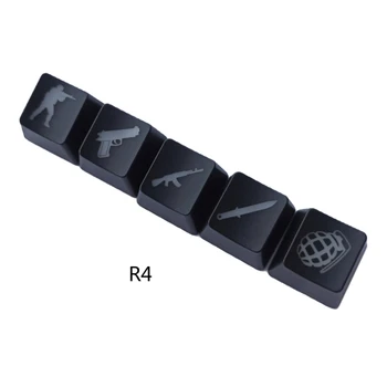 5Pcs OEM R4 Profil ABS Osvetljen Keycap Gaming Keycaps tipka Tipka CS POJDI Keycap 1XCB