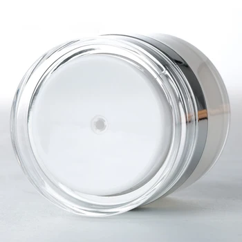 5PCS/VELIKO 15 G 30 G 50 G Pearl White Pritisnite Kozmetika Prazno Akril Krema Jar Brezzračnim Steklenice, Posodo, Visoko kakovostne Kozmetike Pakiranje
