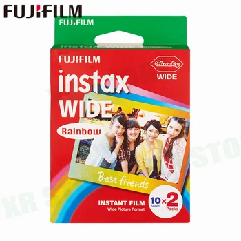 60 Filmov Fujifilm Instax Mavrica Široko Instant Beli Rob Za Fotoaparat Fuji 100 200 210 300 500AF Lomografia fotografija