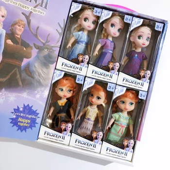 6pcs/Set Princesa Anna& Elsa Lutka Dekleta Rojstni dan Darila Mini Zbirateljske Model Otroci Igrače