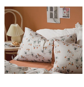 74x48cm natisnjeni cotto vzglavnik decoratve cvetlični blazino kritje cvetlični vzorec posteljo spalnih prevleke