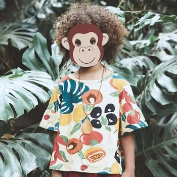 7pcs Smešno Otroci Živalske Maske Rojstni Maske Dekoracijo Otroci Jungle Safari Stranka Dekor DIY Masko Gozd Kmetiji Obleko Kostume
