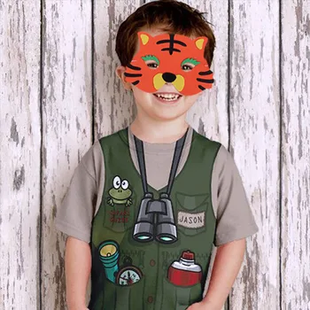 7pcs Smešno Otroci Živalske Maske Rojstni Maske Dekoracijo Otroci Jungle Safari Stranka Dekor DIY Masko Gozd Kmetiji Obleko Kostume