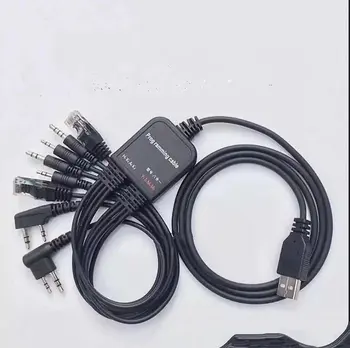 8 v 1 Računalniško Programiranje USB Kabel za Kenwood Baofeng Motorola Yaesu za Icom tip Priročno Walkie Talkie Avto Radio CD s Programsko opremo